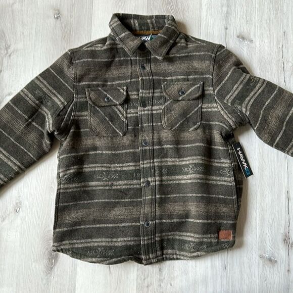 Tony Hawk Wool Sherpa Jacket Green L Nwt - Picture 2 of 5